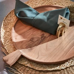 CASA Platos|Acacia Chic Plato Con Asa Natural
