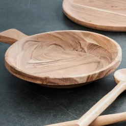 CASA Platos|Acacia Chic Plato Hondo Con Asa Natural