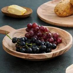 CASA Platos|Acacia Chic Plato Hondo Con Asa Natural