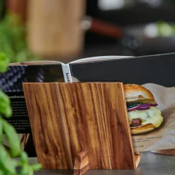 CASA Accesorios De Cocina|Acacia Lux Atril De Cocina Soporte Tableta Natural