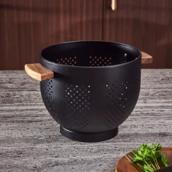 CASA Escurridores|Acacia Lux Escurridor Negro, Natural