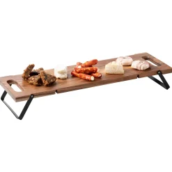 CASA Fuentes Para Servir|Acacia Lux Tabla Para Servir Negro, Natural