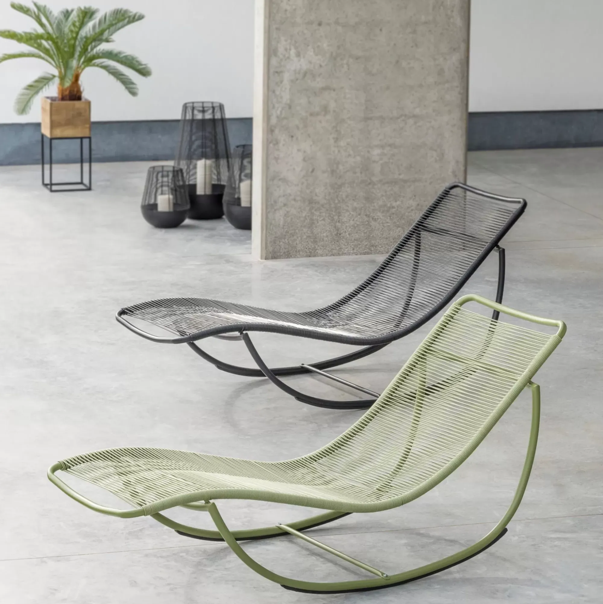 CASA Hamacas De Exterior|Acapulco Mecedora Negro