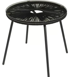 CASA Mesas Auxiliares De Jardín|Acapulco Mesa Lounge Negro