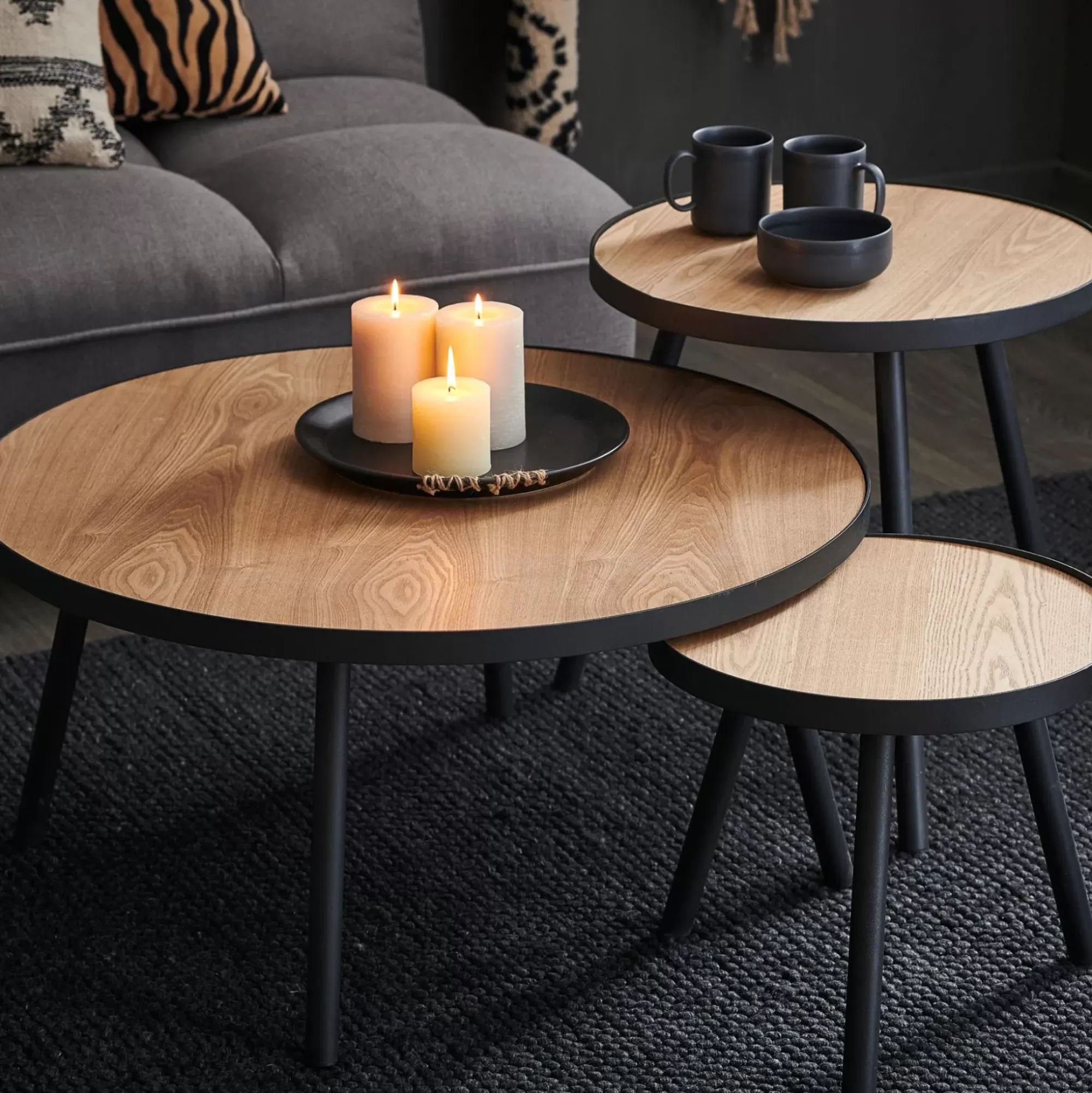 CASA Mesas Auxiliares|Alexis Mesa Auxiliar Negro, Natural