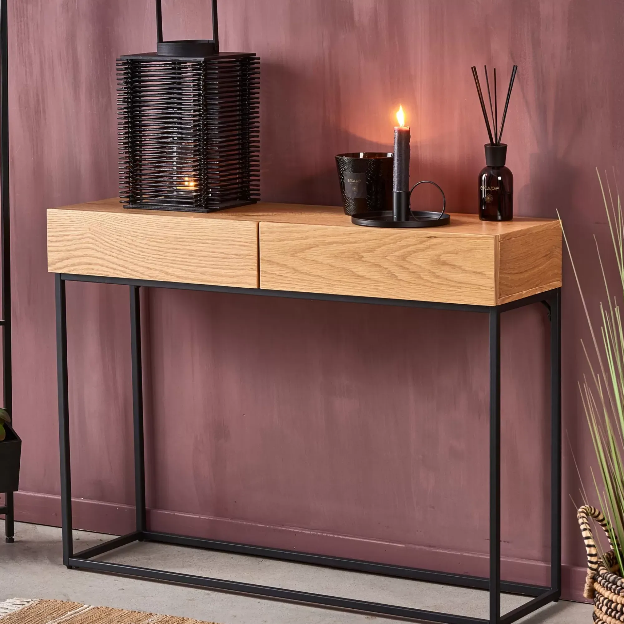 CASA Consolas|Alma Consola Negro, Natural