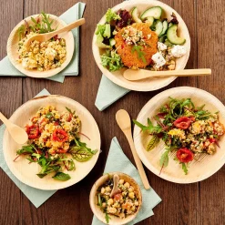 CASA Platos|Areca Leaf Cuencos Juego De 6 Natural