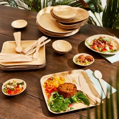 CASA Platos|Areca Leaf Platos Juego De 6 Natural