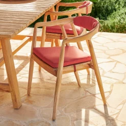 CASA Cojines De Jardín|August Cojin De Asiento Rojo