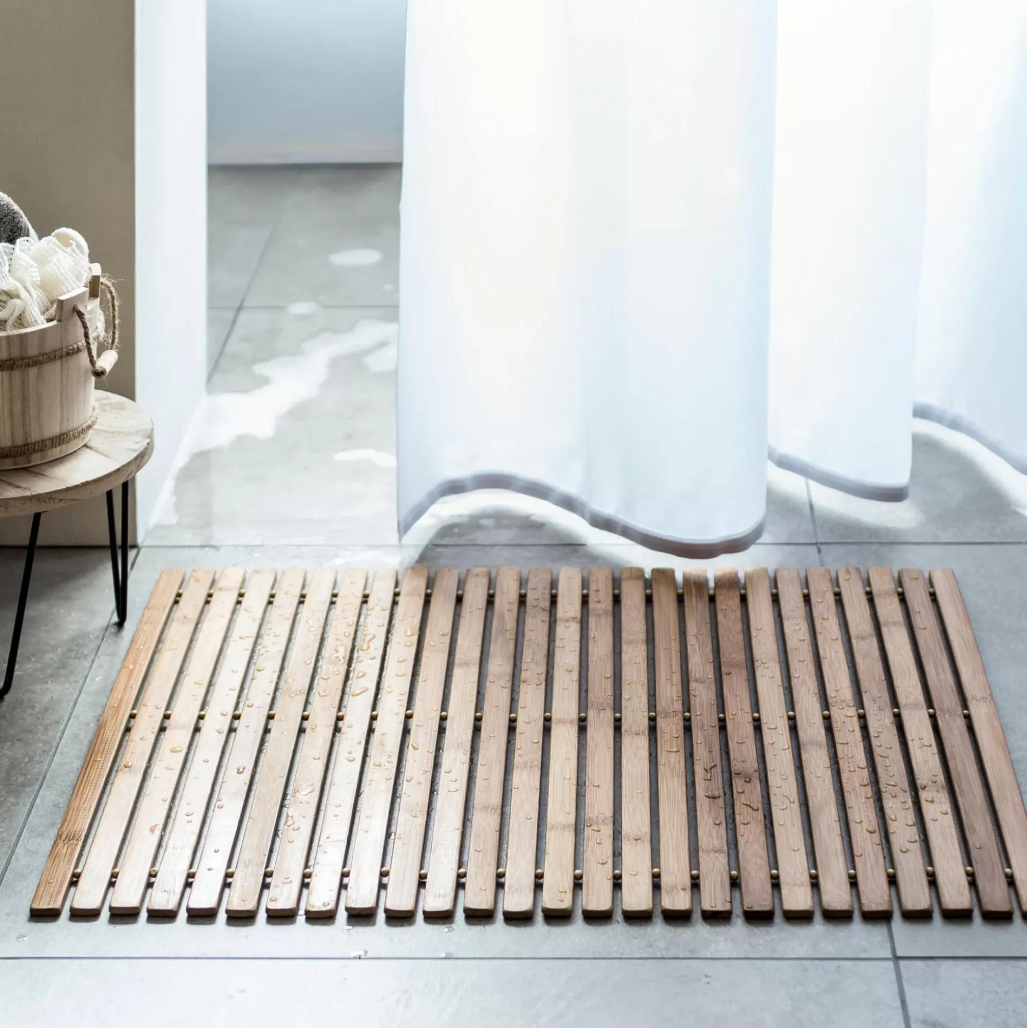 CASA Alfombras De Baño|Bamboo Alfombra De Bano Natural