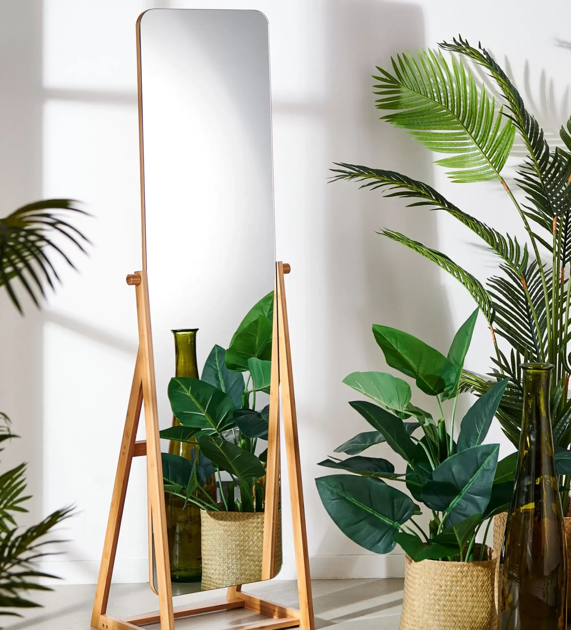 CASA Espejos|Bamboo Espejo De Cuerpo Marron