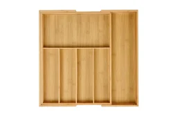 CASA Cestas De Cajonera|Bamboo Organizador Cajon Extensible Natural