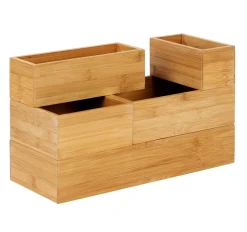 CASA Accesorios De Cocina|Bamboo Organizador Para Cajon Natural