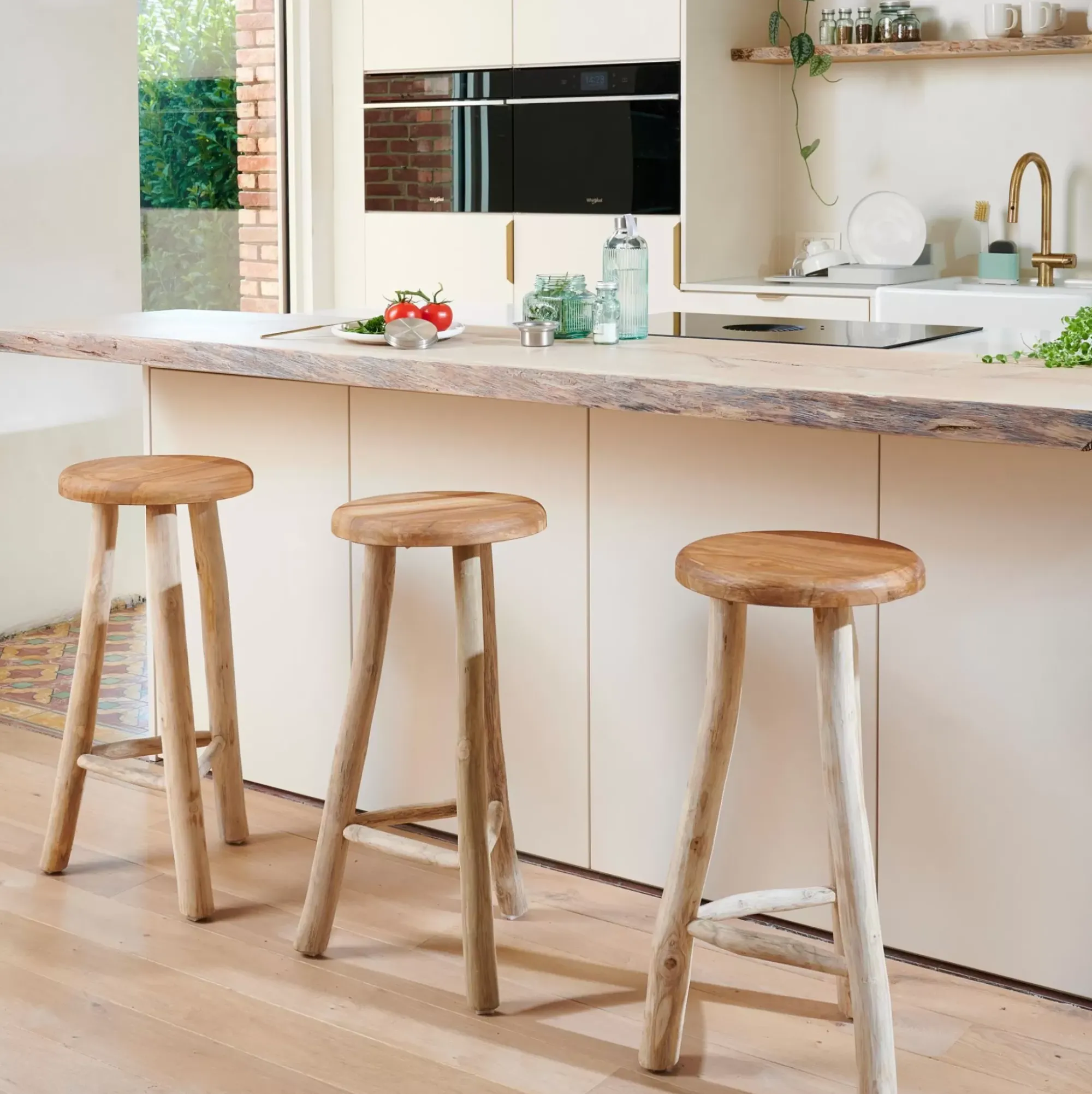 CASA Taburetes De Bar|Batang Taburete Bar Natural