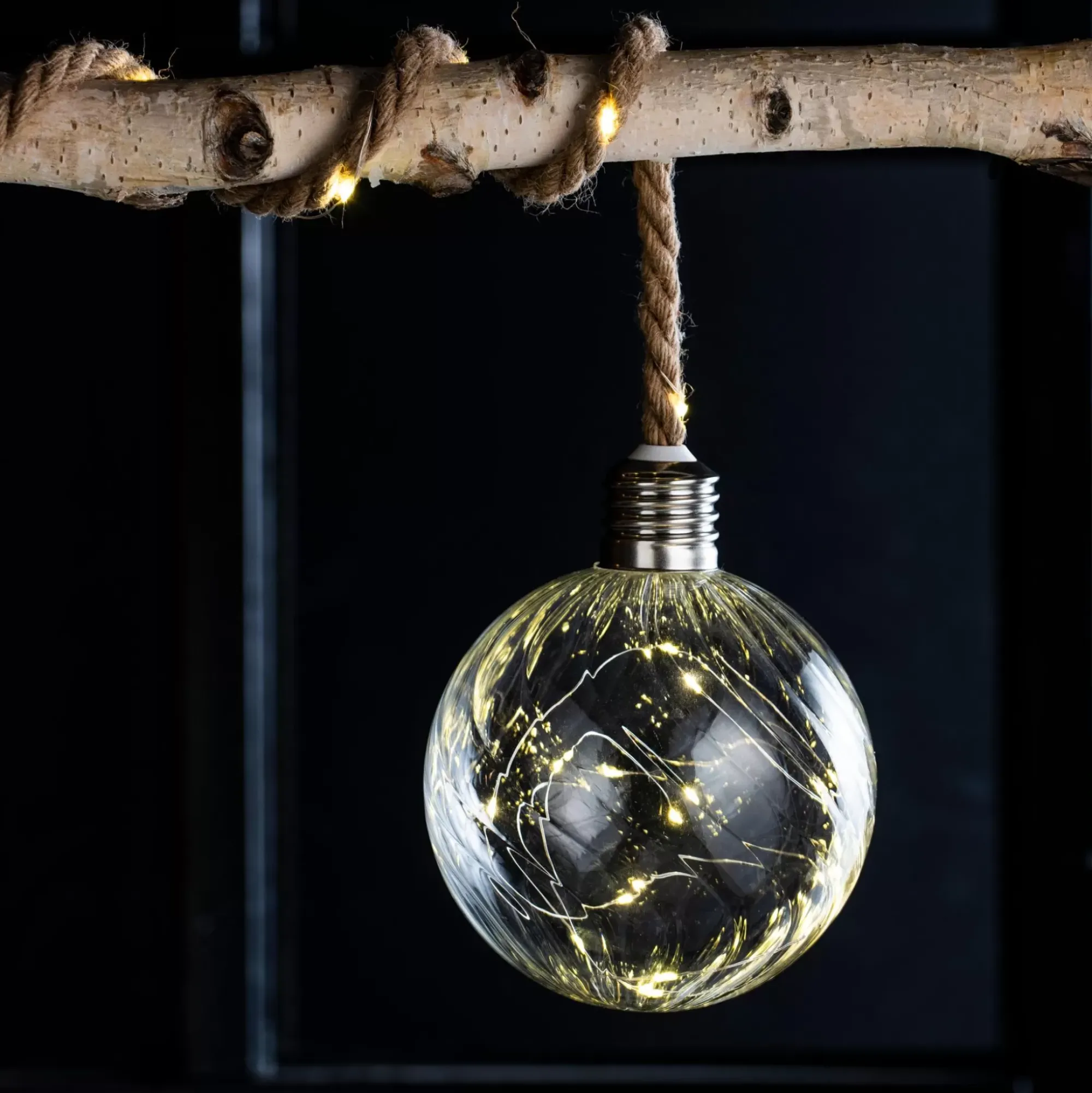 CASA Lámparas Led|Bloxem Bola Decorativa Con 20 Leds Transparente