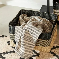 CASA Cestas De Cajonera|Bobo Cesta Negro, Natural