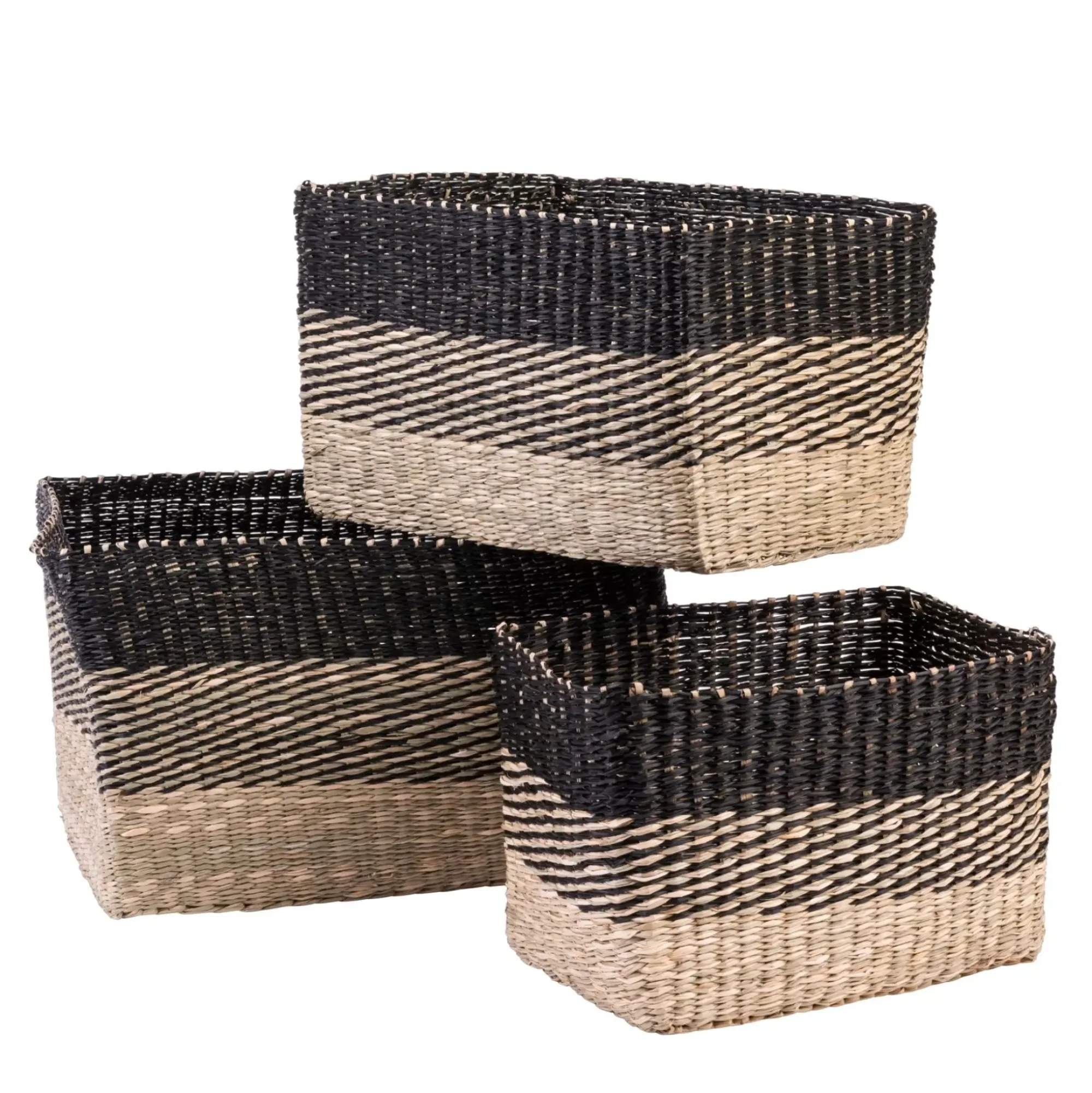 CASA Cestas De Cajonera|Bobo Cesta Negro, Natural