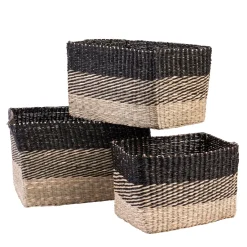 CASA Cestas De Cajonera|Bobo Cesta Negro, Natural