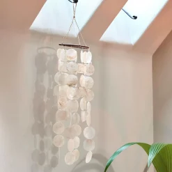 CASA Decoracion Colgante|Capiz Movil De Conchas Blanco