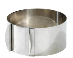 CASA Moldes|Caramella Molde Anillo Tarta Ajustable Plateado