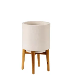 CASA Soportes Para Plantas|Chiaro Macetero Blanco