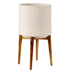 CASA Soportes Para Plantas|Chiaro Macetero Blanco