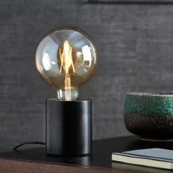 CASA Lamparas De Mesa|Cilinder Lampara De Mesa Negro