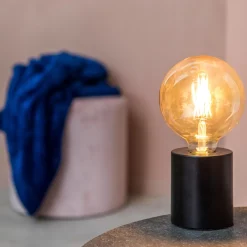 CASA Lamparas De Mesa|Cilinder Lampara De Mesa Negro