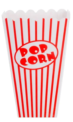 CASA Accesorios De Cocina|Cinema Vaso De Palomitas Juego De 8 Blanco, Rojo