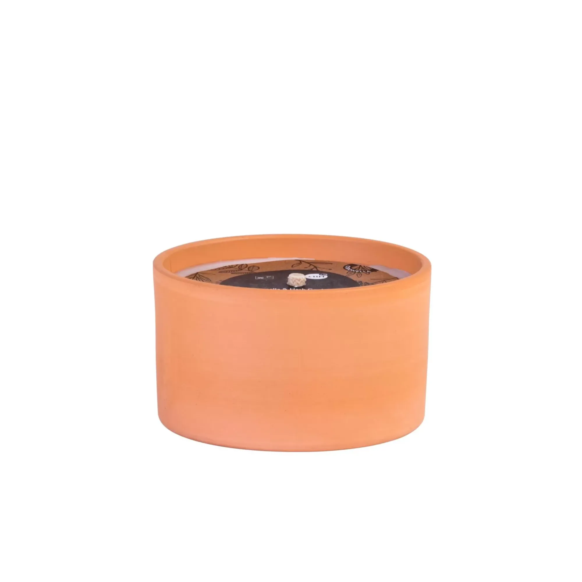 CASA Velas Para Exterior|Citronella Bandeja De Terracota Blanco, Verde