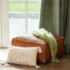 CASA Pufs|Cognac Puf Marron