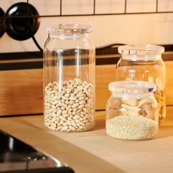 CASA Tarros|Crystal Tarro De Cocina Con Tapa Transparente