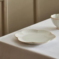CASA Platos|Dahlia Flower Plato Blanco