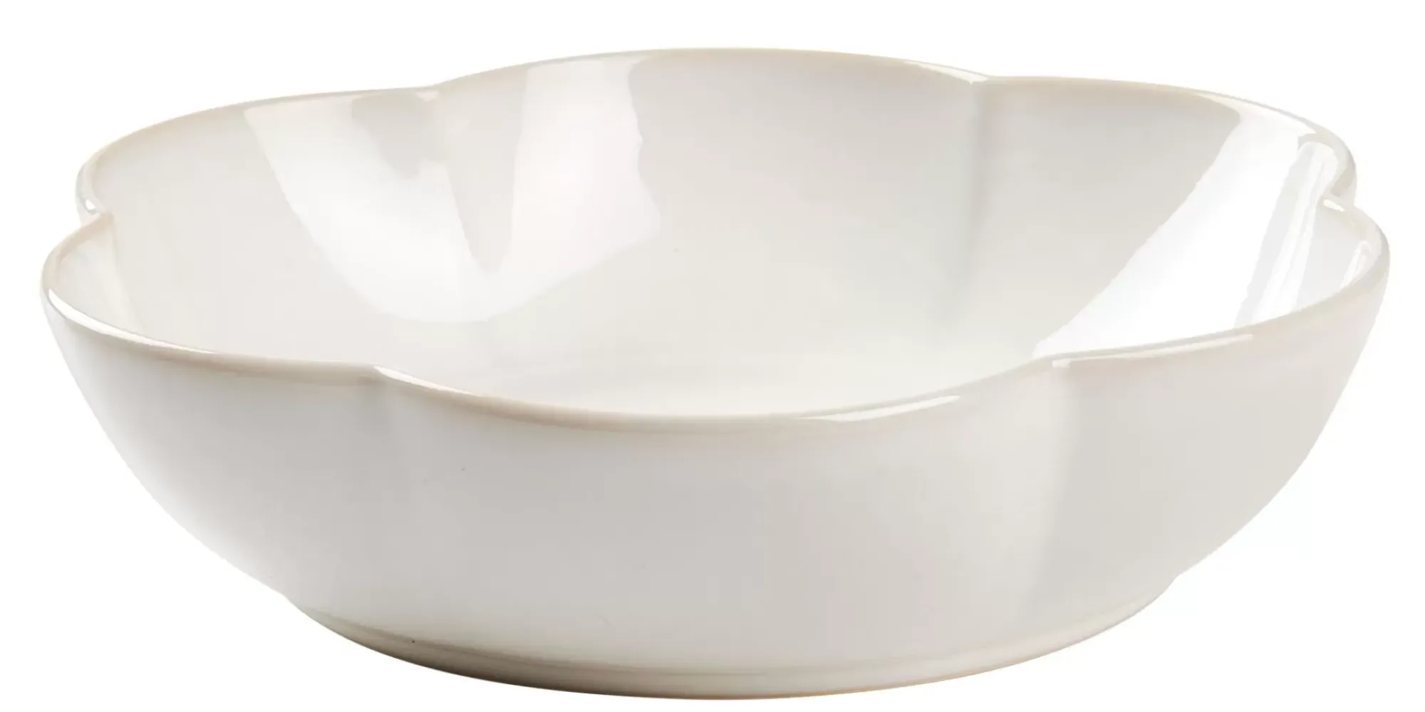 CASA Platos|Dahlia Flower Plato Hondo Blanco