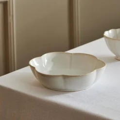 CASA Platos|Dahlia Flower Plato Hondo Blanco