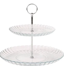 CASA Fuentes Para Servir|Dahlita Bandeja De 2 Pisos Transparente