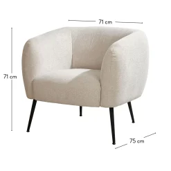 CASA Sillones|Davi Butaca Color Hueso