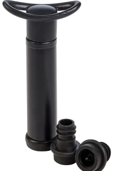 CASA Accesorios Vino|Divino Bomba De Vino Con 2 Tapones De Vino Negro