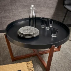 CASA Mesas De Salón|Draco Mesita De Salon Negro, Marron