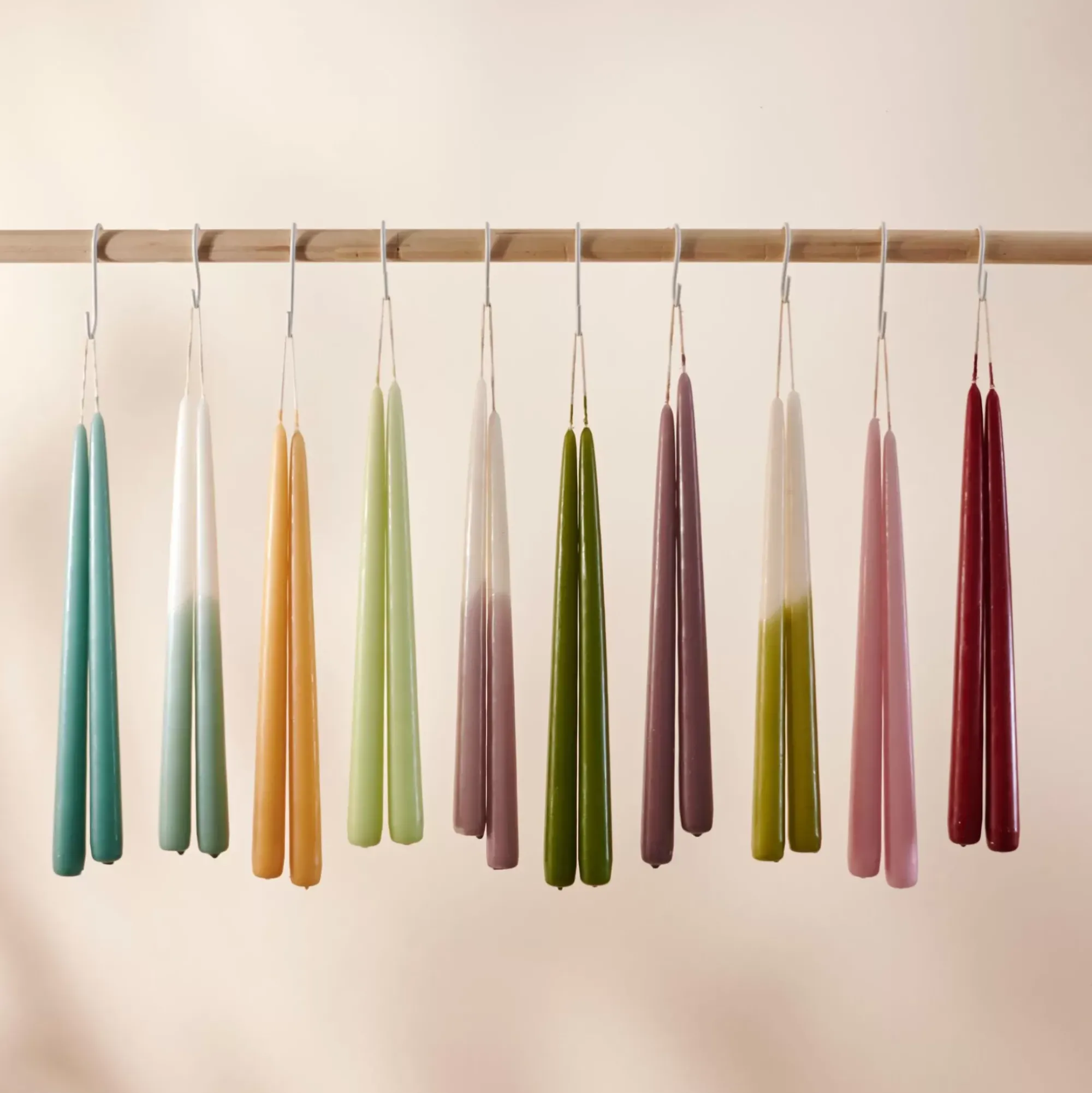 CASA Velas|Duo Velas Largas Juego De 2 Menta