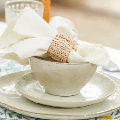 CASA Platos|Earth Marl Plato De Postre Crema