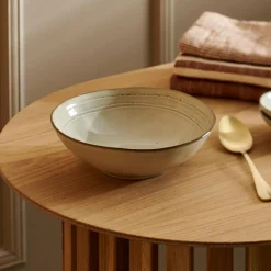 CASA Platos|Earth Marl Plato Hondo Crema