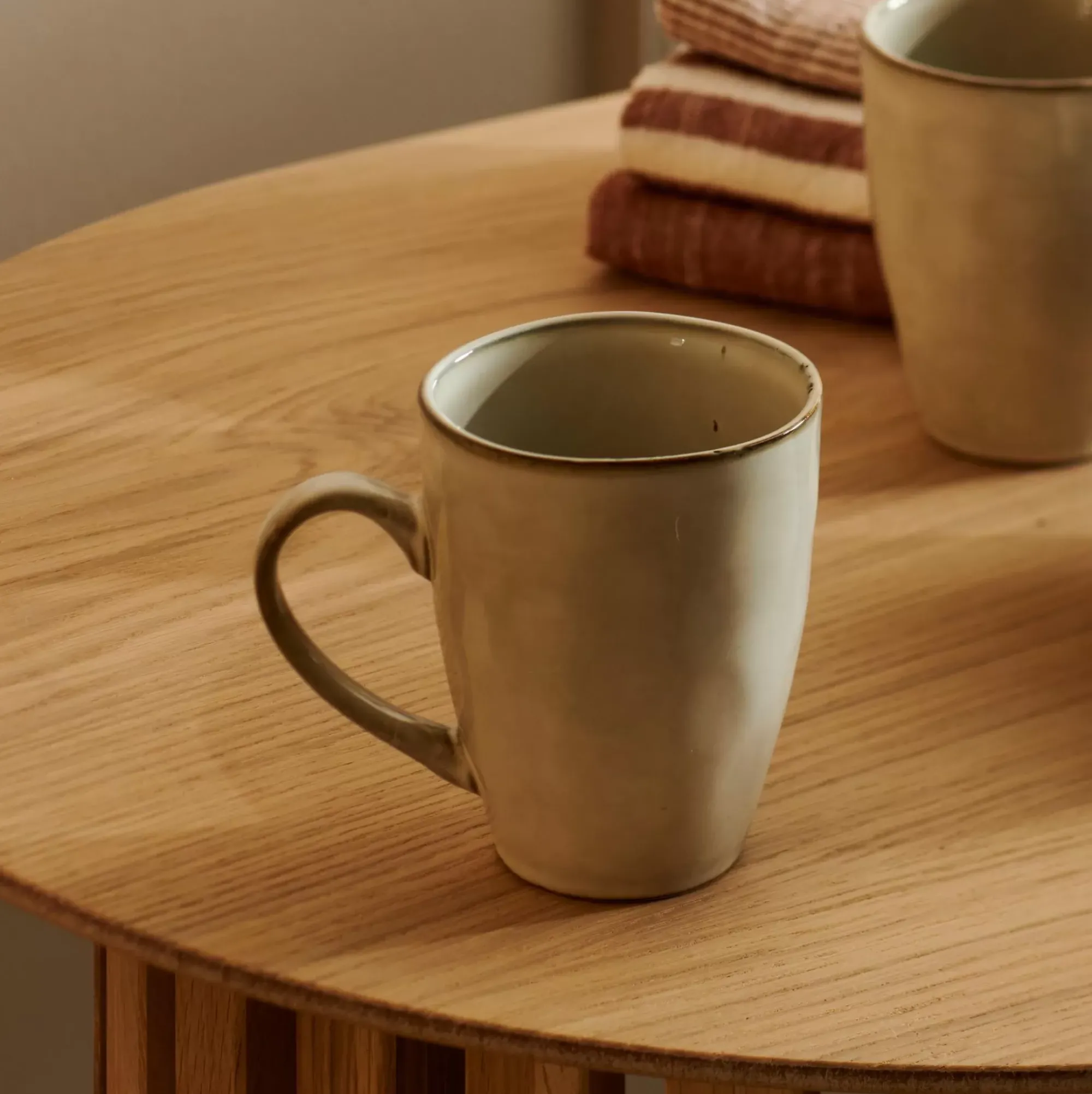 CASA Tacitas|Earth Marl Taza Con Asa Crema