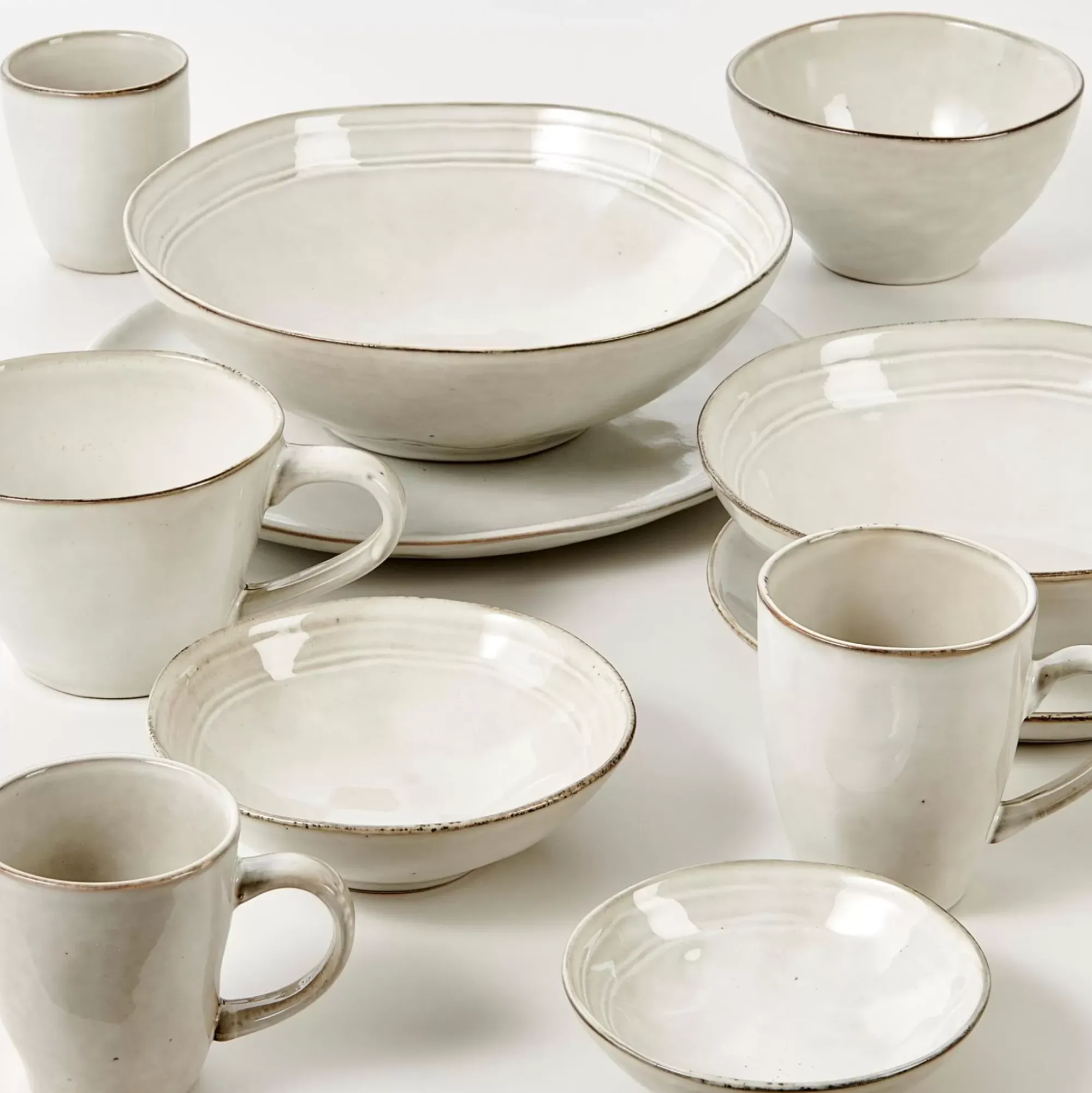 CASA Tacitas|Earth Marl Taza Con Asa Crema