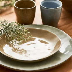 CASA Platos|Earth Sand Plato De Postre Marron Claro