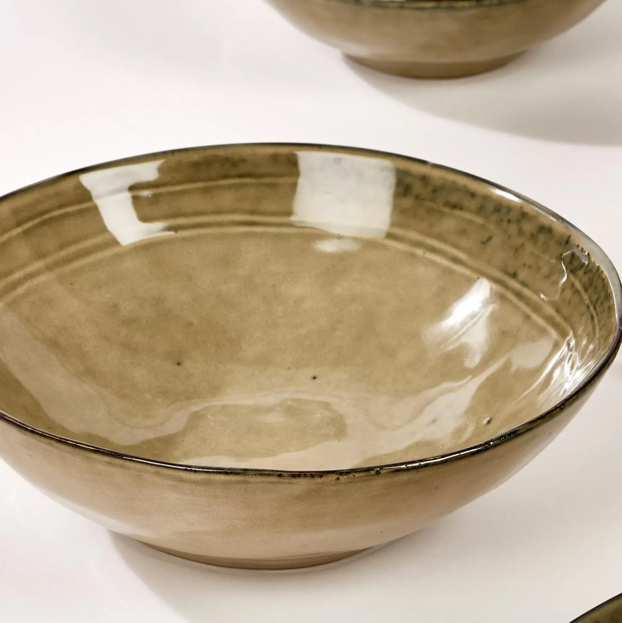 CASA Platos|Earth Sand Plato Hondo Marron Claro