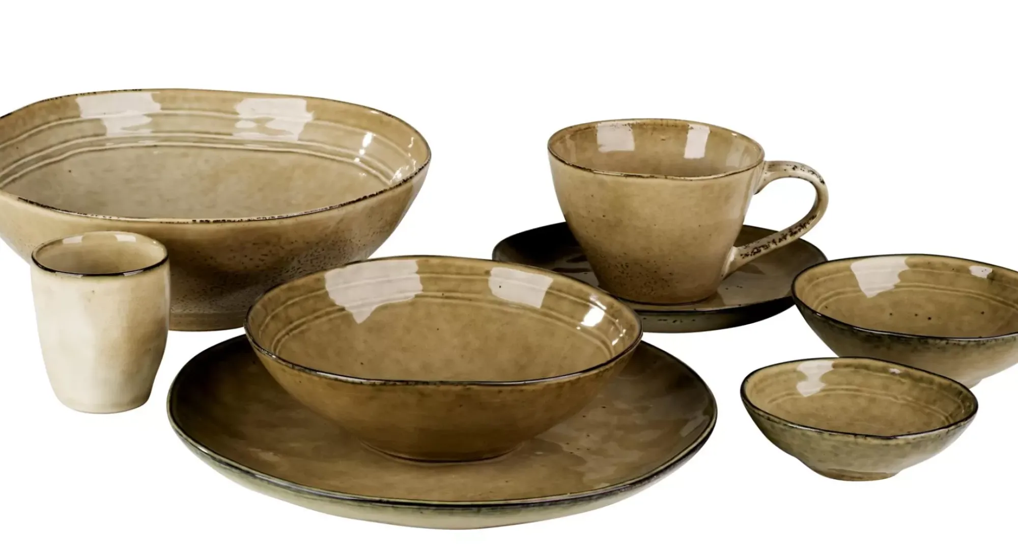 CASA Platos|Earth Sand Plato Hondo Marron Claro