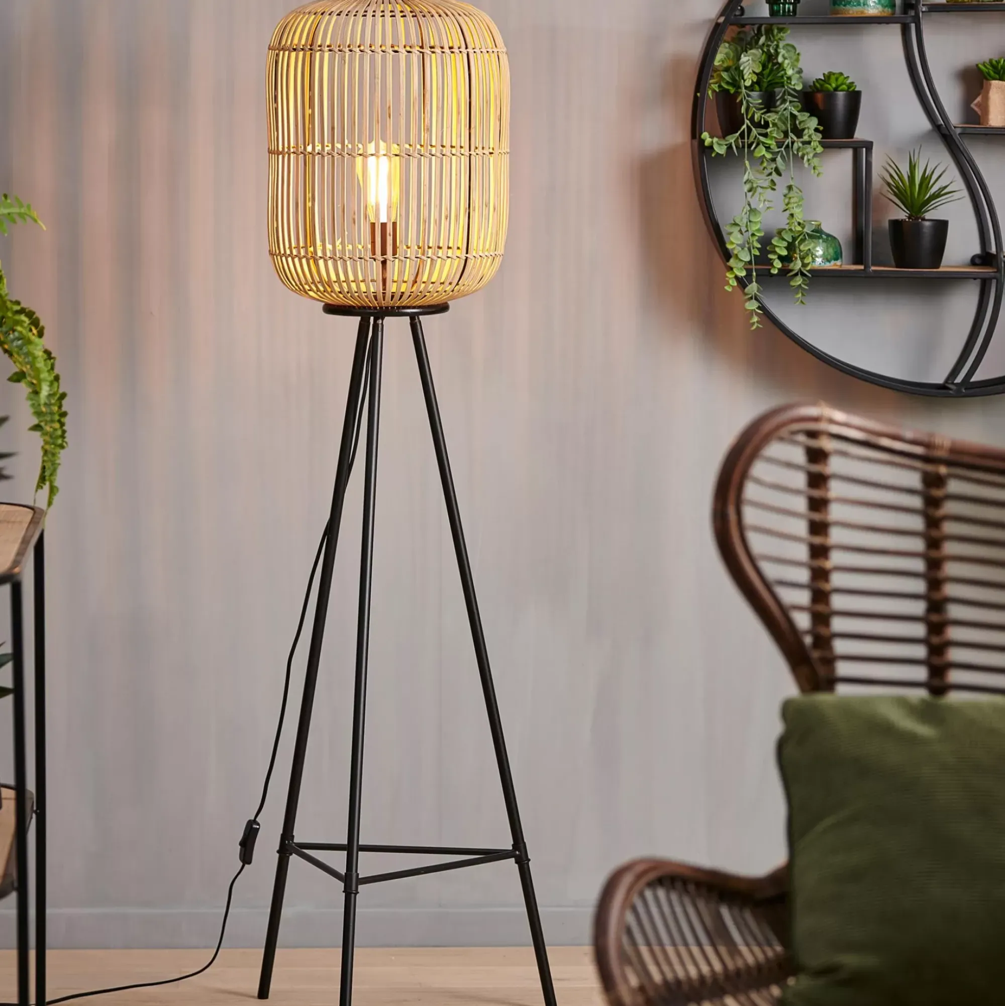 CASA Lamparas De Pie|Emilie Lampara De Pie Negro