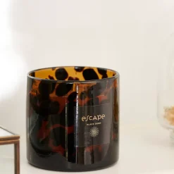 CASA Velas|Escape Black Oudh Vela Perfumada En Vaso Negro, Marron, Multicolor