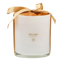 CASA Velas|Escape World Goa Vela Perfumada En Vaso Blanco, Color Rosa Viejo